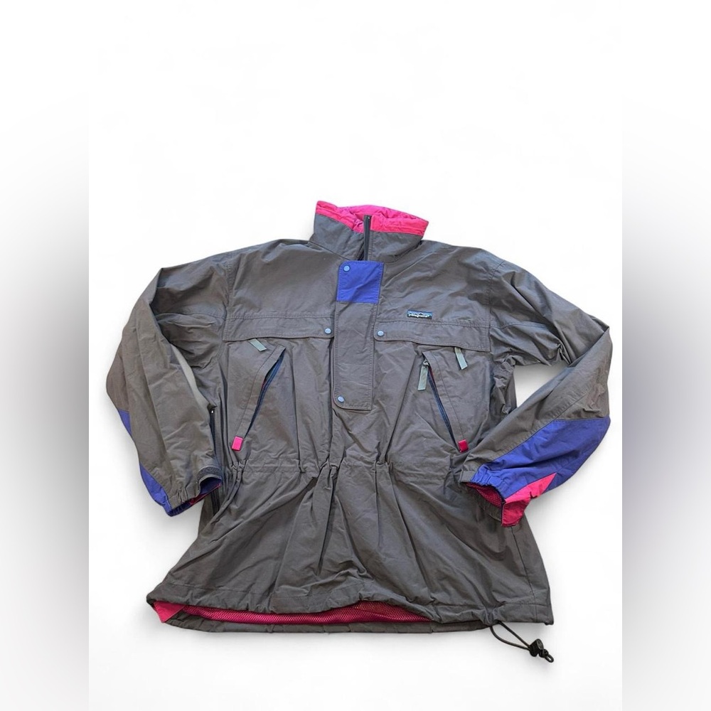 Vintage Patagonia Men’s Gray Anorak Pullover Jacket Hong Kong Size Large